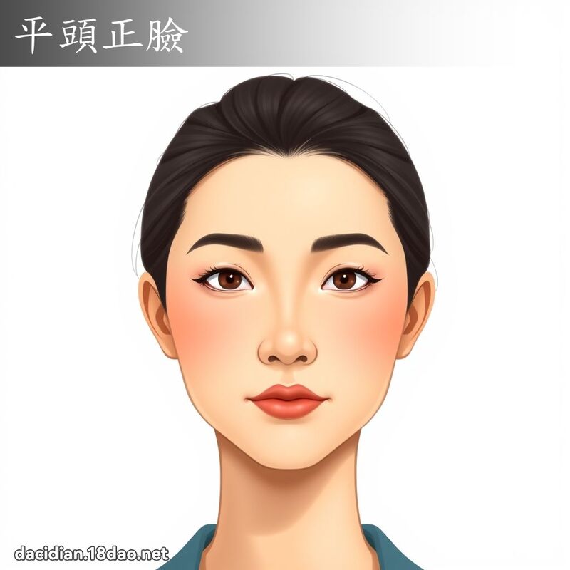 平头正脸 - 国语大辞典配图