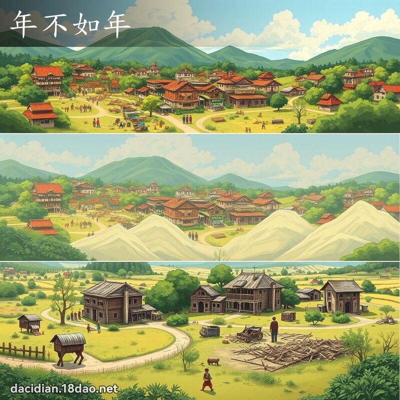 年不如年 - 国语大辞典配图