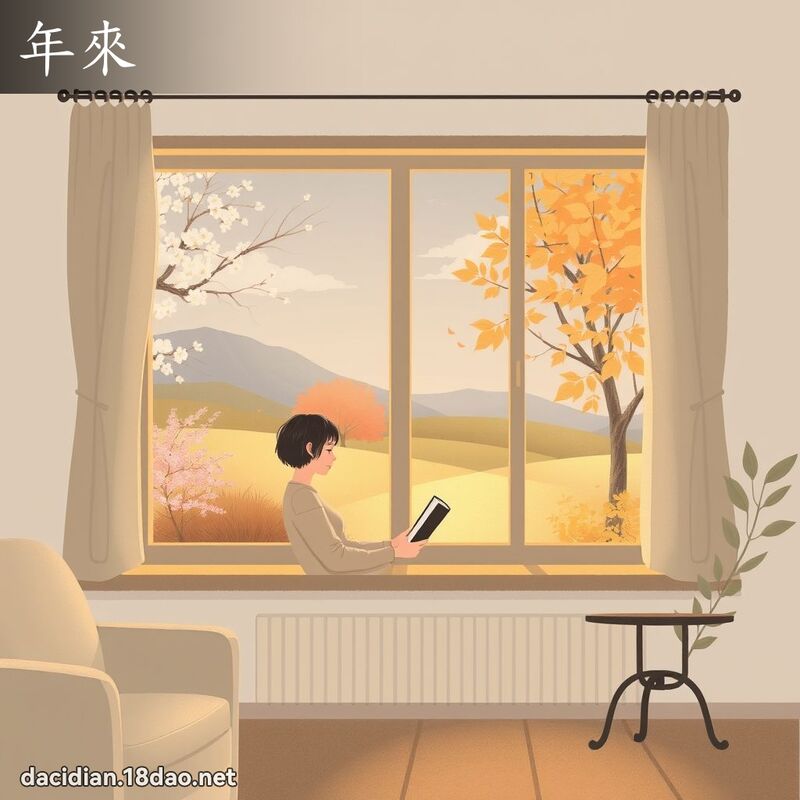 年来 - 国语大辞典配图
