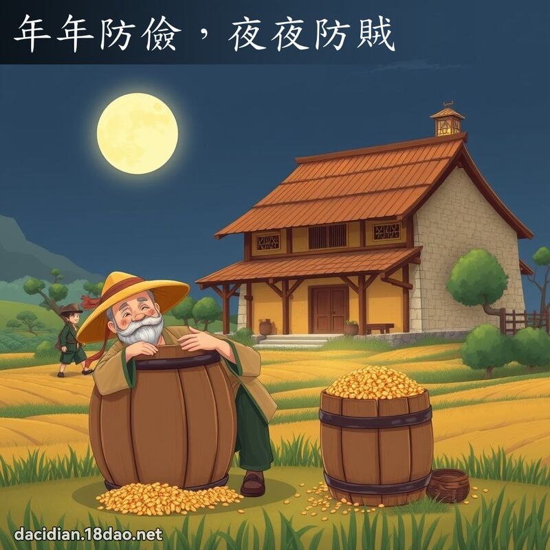 年年防俭，夜夜防贼 - 国语大辞典配图