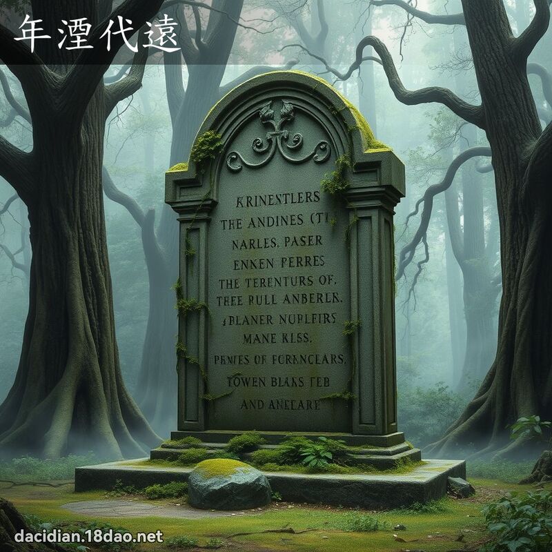 年湮代遠 - 國語大辭典配圖