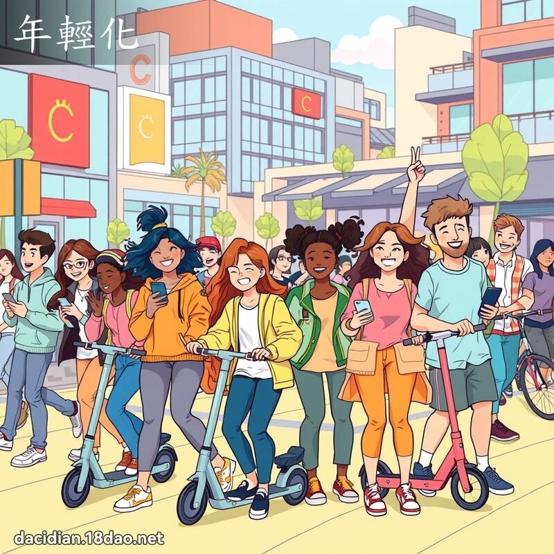 年輕化 - 國語大辭典配圖