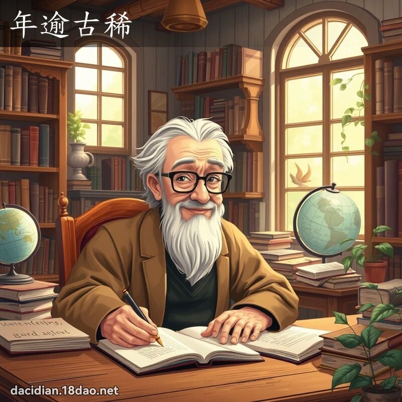 年逾古稀 - 國語大辭典配圖