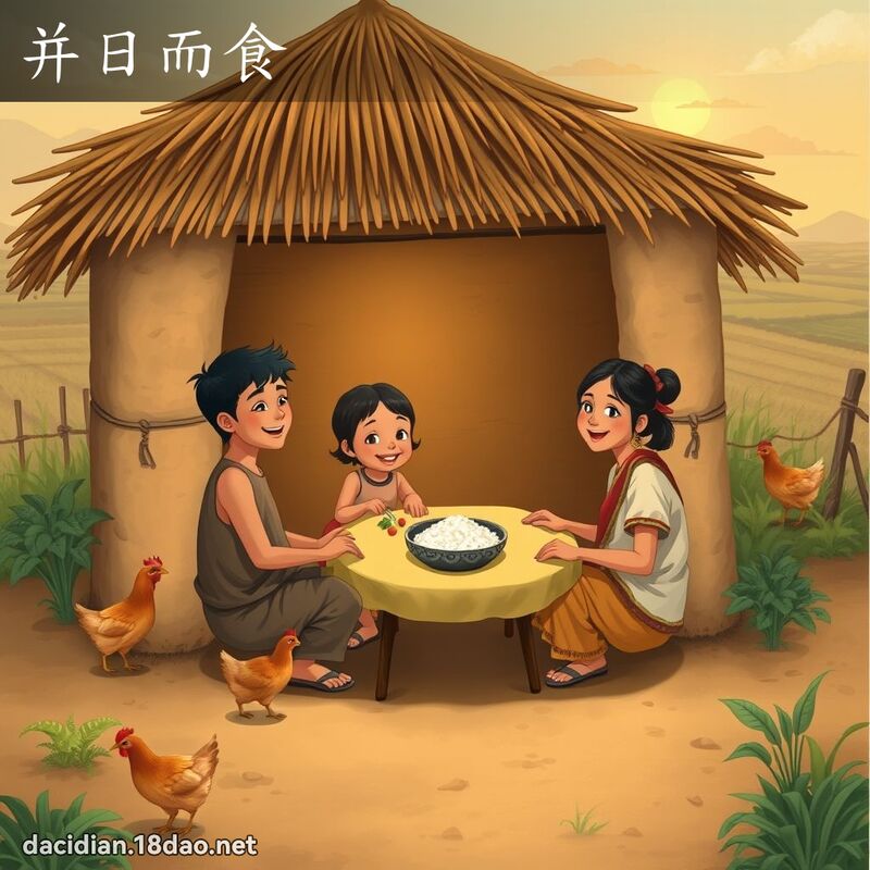 并日而食 - 国语大辞典配图