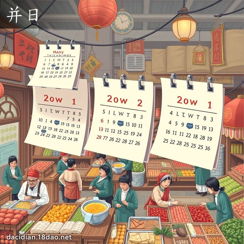 并日 - 國語大辭典配圖