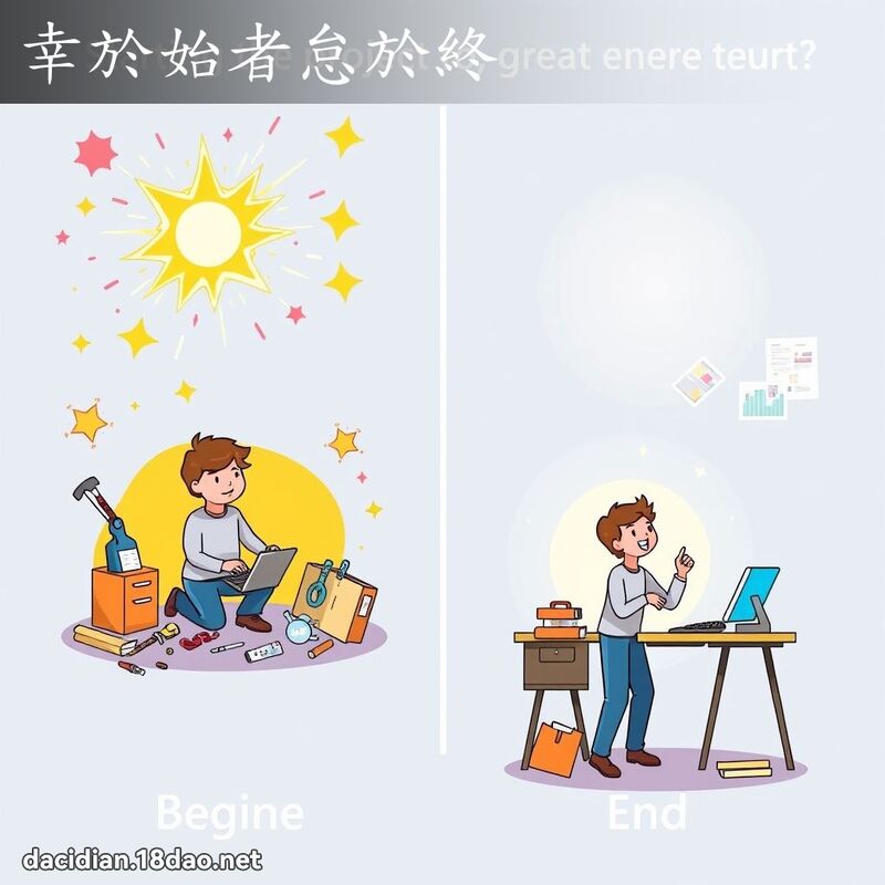 幸於始者怠於终 - 国语大辞典配图