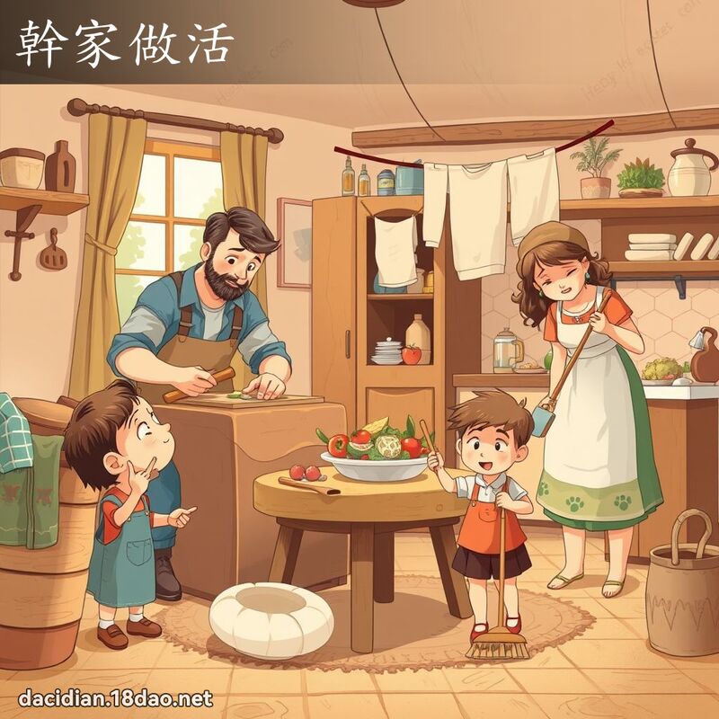 幹家做活 - 國語大辭典配圖