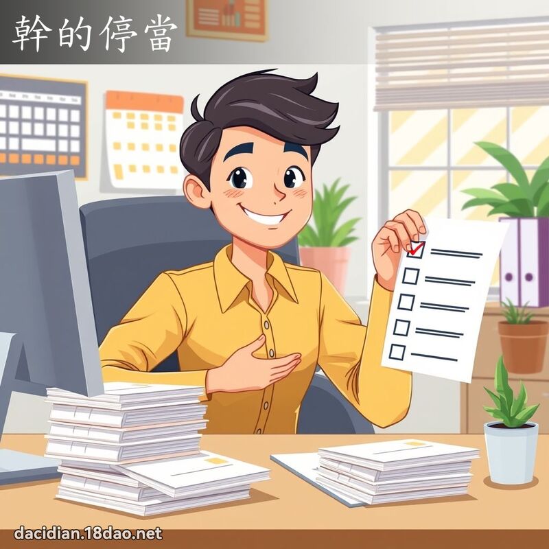 幹的停當 - 國語大辭典配圖