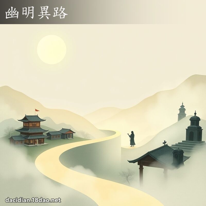 幽明异路 - 国语大辞典配图