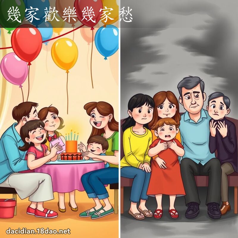 幾家歡樂幾家愁 - 國語大辭典配圖