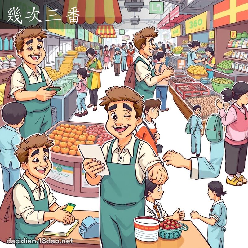 几次三番 - 国语大辞典配图