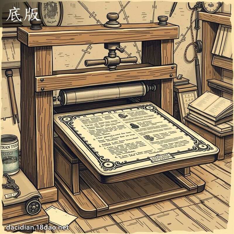 底版 - 國語大辭典配圖