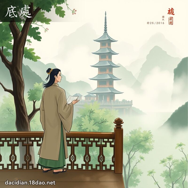 底处 - 国语大辞典配图