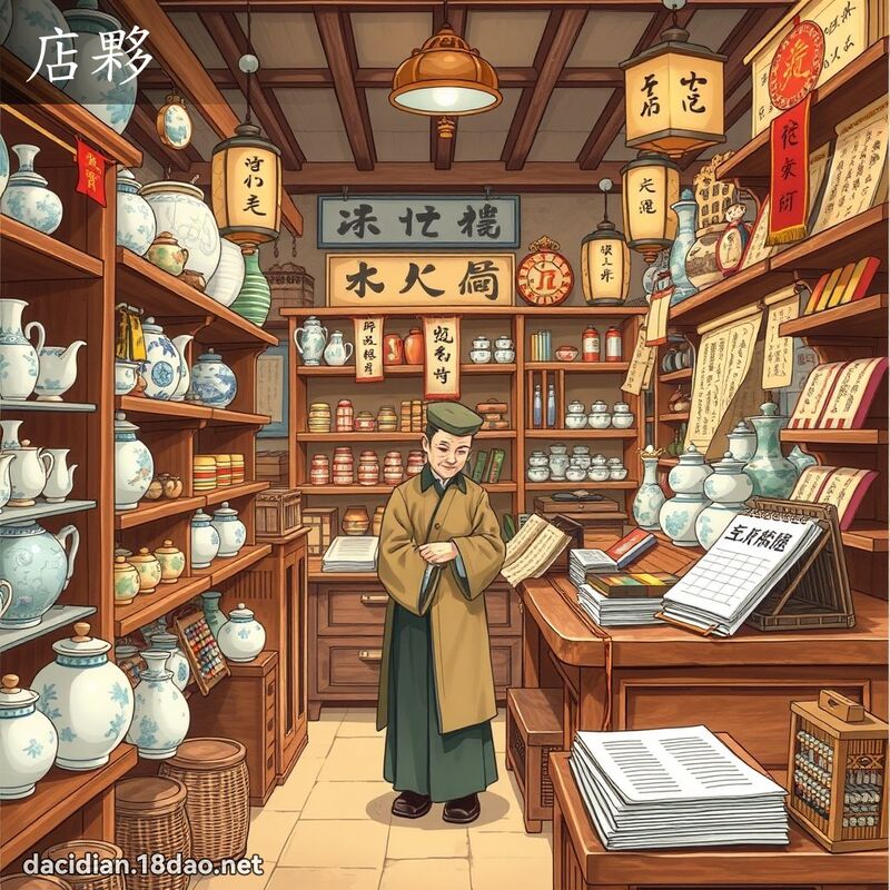 店伙 - 国语大辞典配图