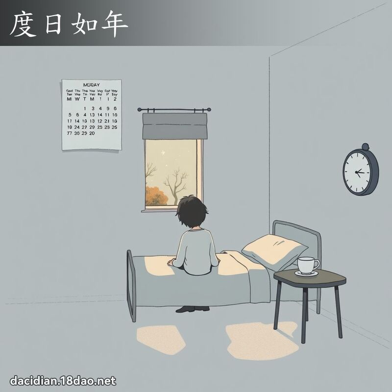 度日如年 - 國語大辭典配圖