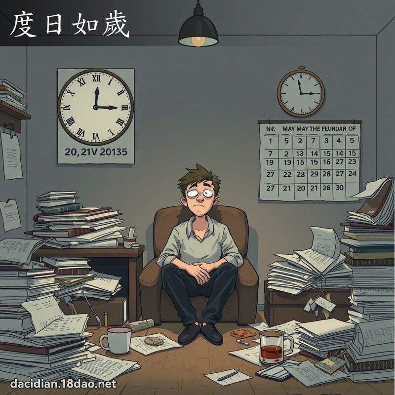 度日如歲 - 國語大辭典配圖