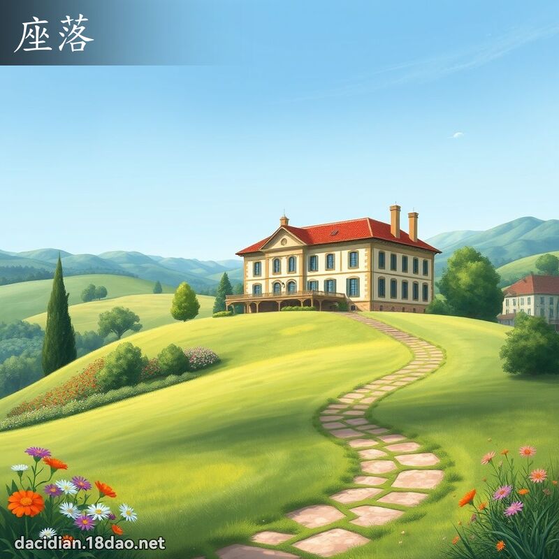 座落 - 国语大辞典配图