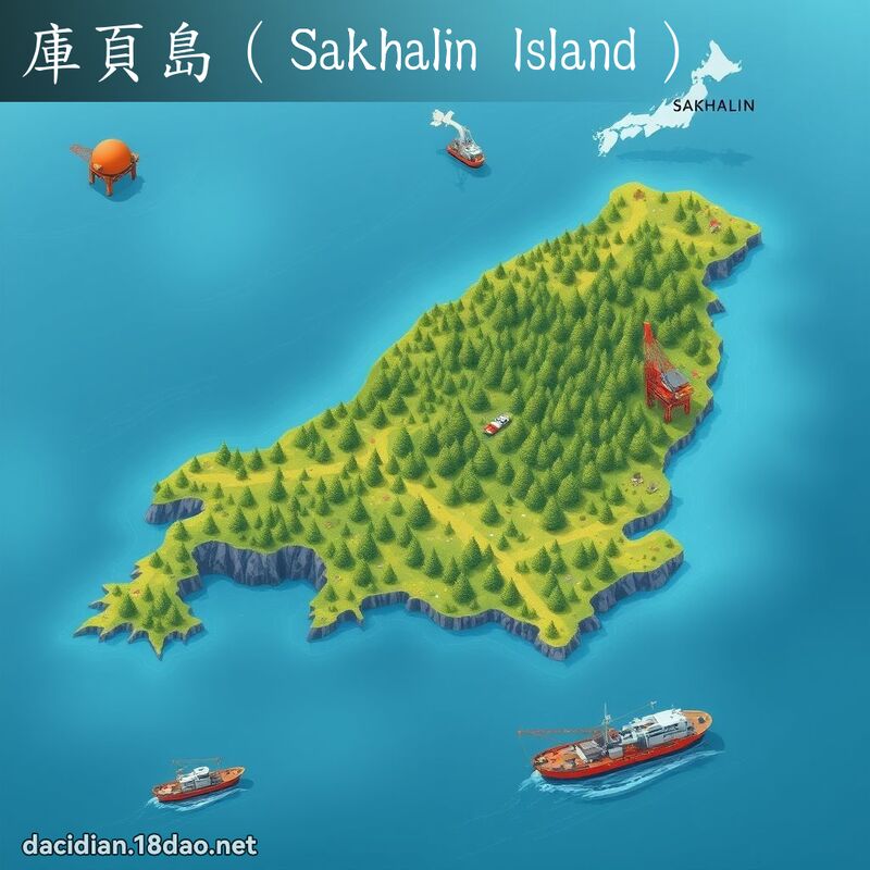 庫頁島（Sakhalin Island） - 國語大辭典配圖