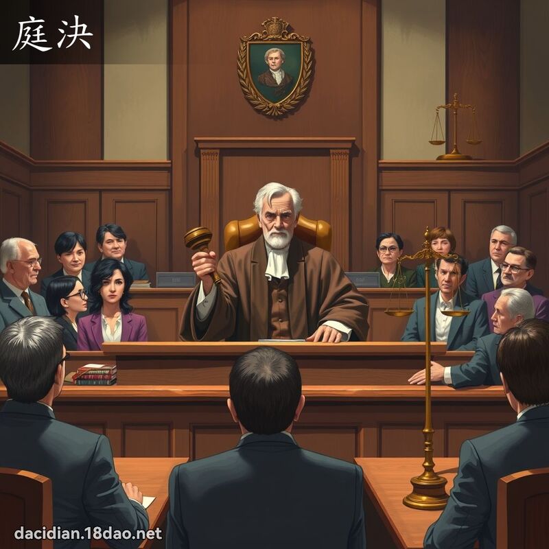庭决 - 国语大辞典配图