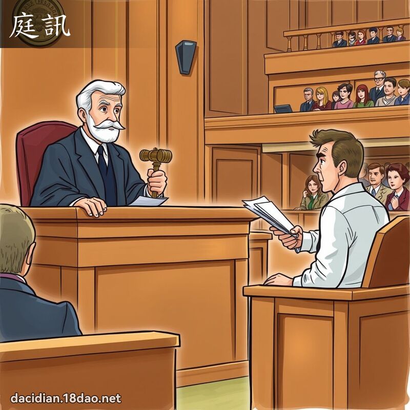 庭讯 - 国语大辞典配图