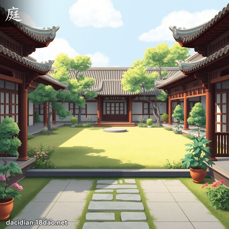 庭 - 國語大辭典配圖
