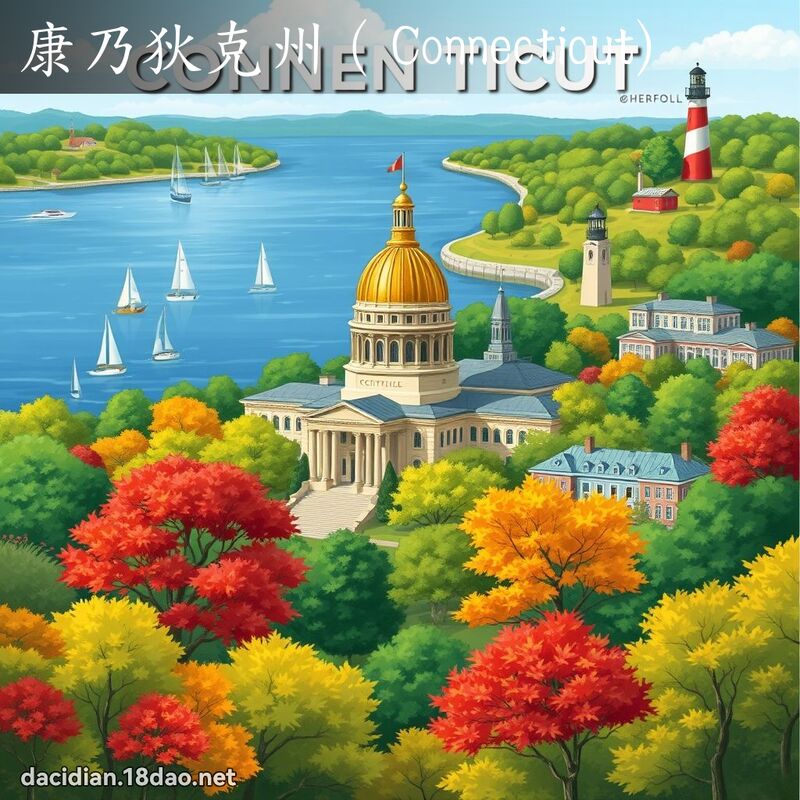 康乃狄克州（Connecticut) - 國語大辭典配圖