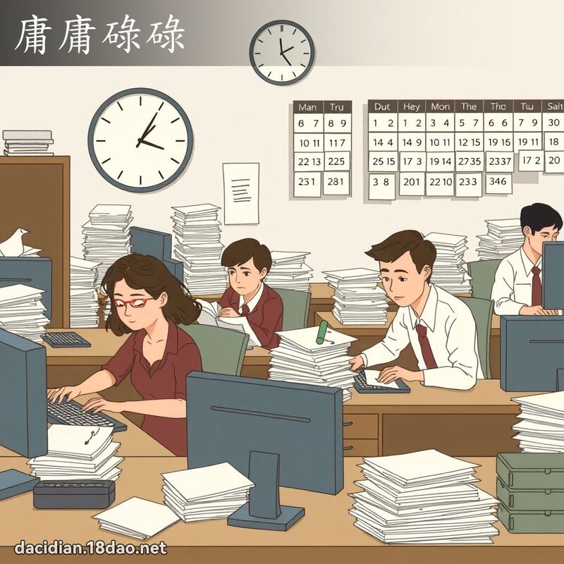 庸庸碌碌 - 国语大辞典配图