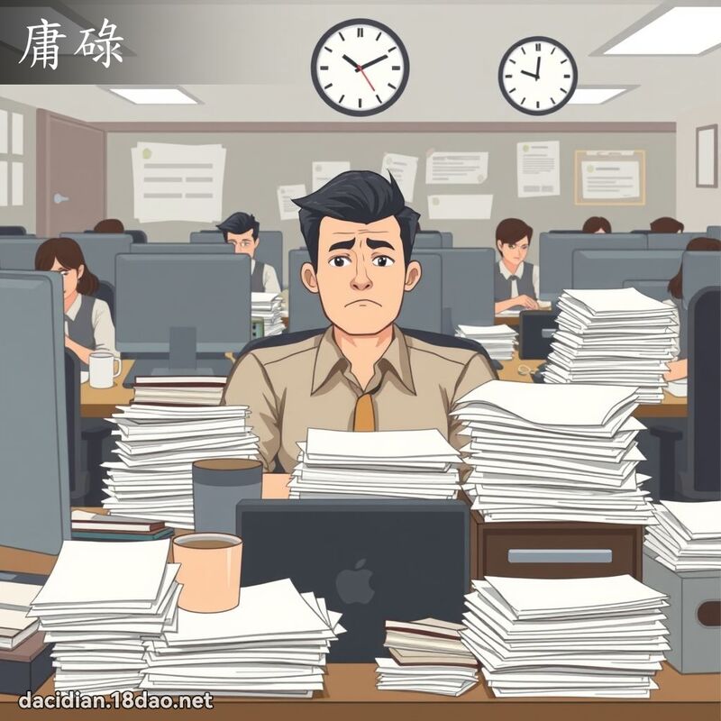 庸碌 - 國語大辭典配圖