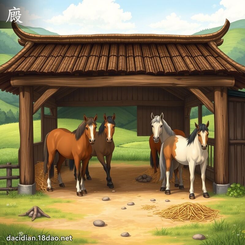 厩 - 国语大辞典配图