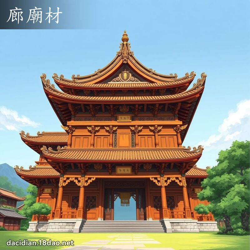 廊廟材 - 國語大辭典配圖