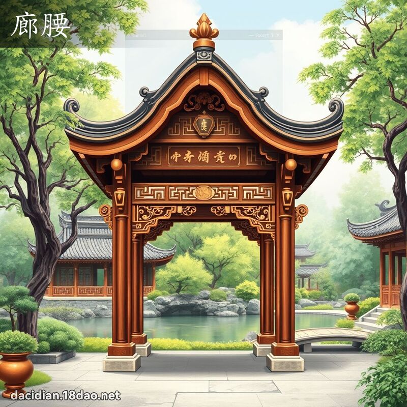 廊腰 - 國語大辭典配圖