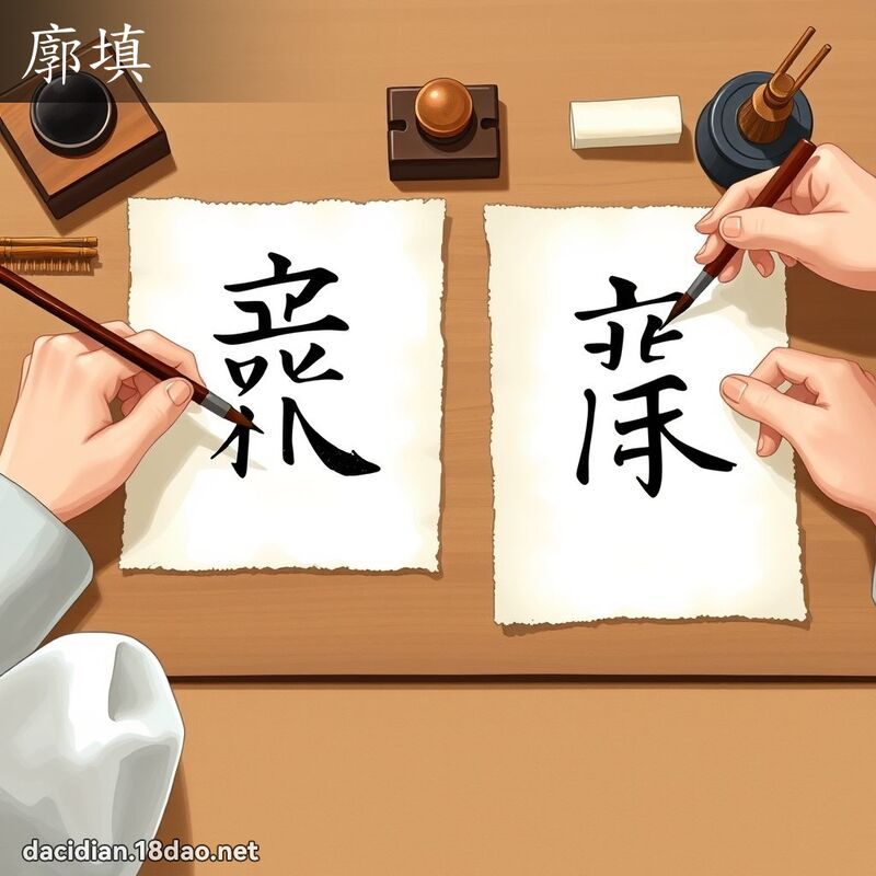 廓填 - 国语大辞典配图