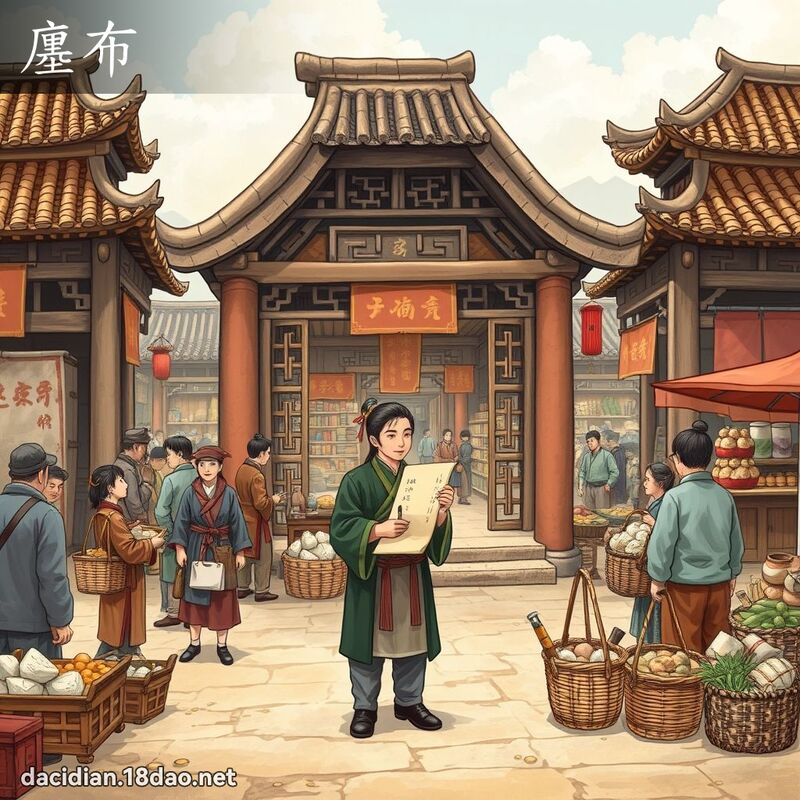 廛布 - 國語大辭典配圖