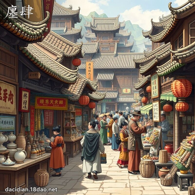 廛肆 - 國語大辭典配圖