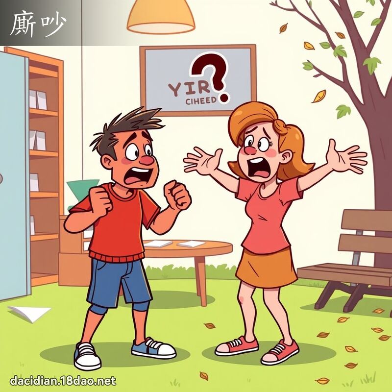廝吵 - 国语大辞典配图