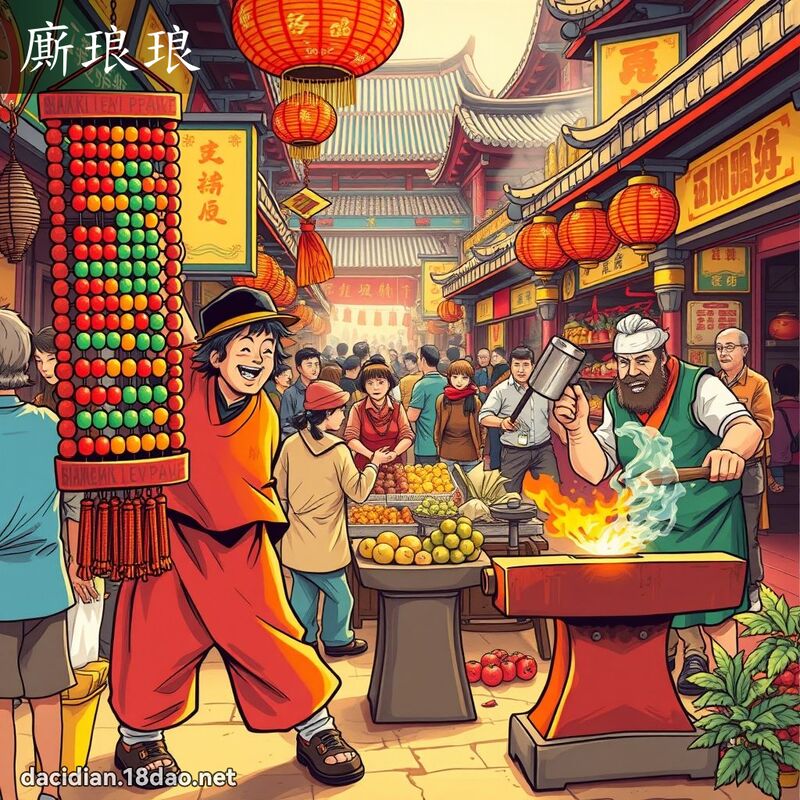 廝琅琅 - 国语大辞典配图