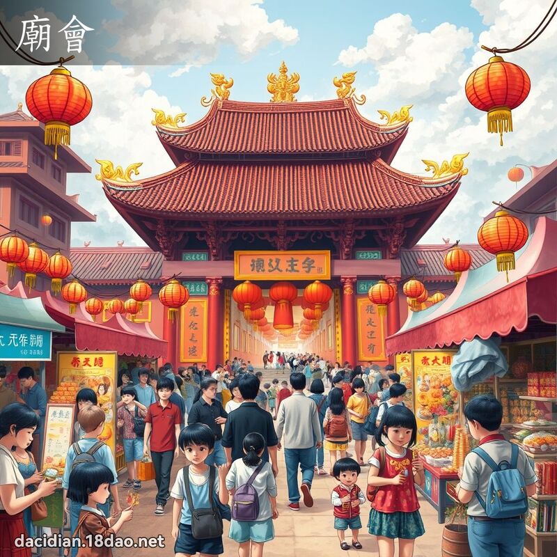 廟會 - 國語大辭典配圖
