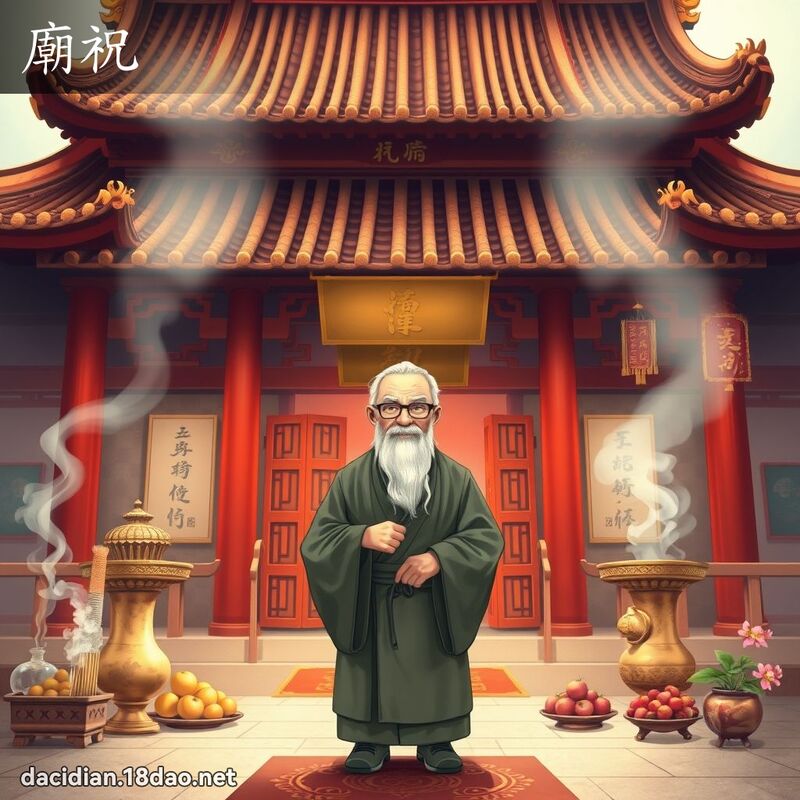 廟祝 - 國語大辭典配圖