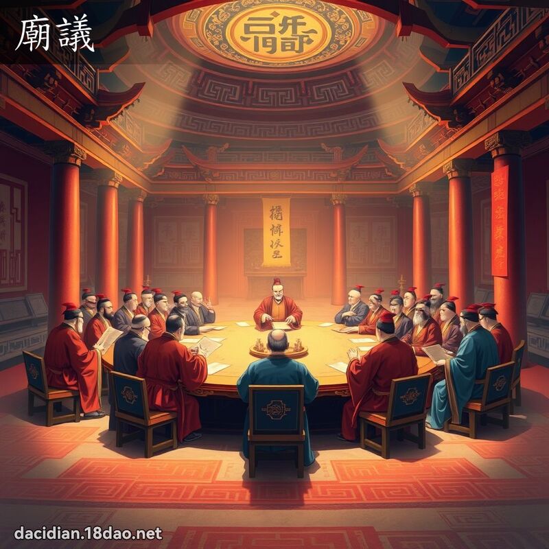 廟議 - 國語大辭典配圖