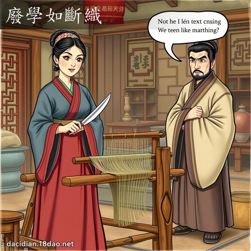 廢學如斷織 - 國語大辭典配圖