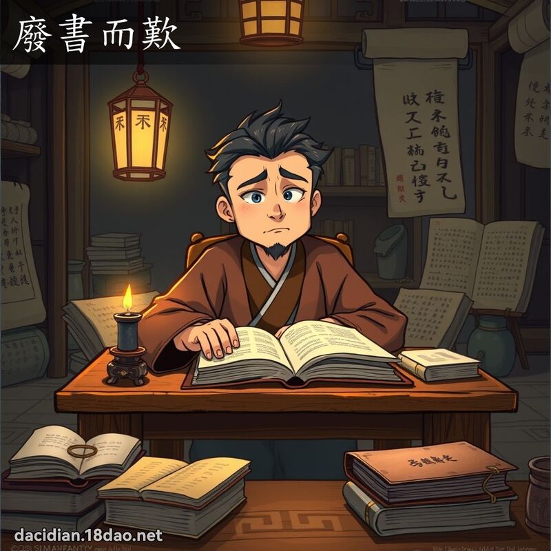 廢書而歎 - 國語大辭典配圖