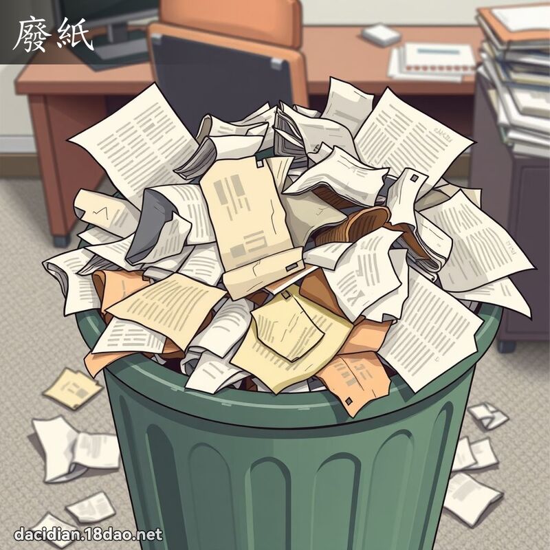 廢紙 - 國語大辭典配圖
