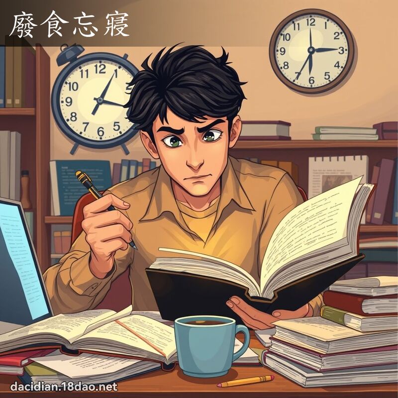 廢食忘寢 - 國語大辭典配圖