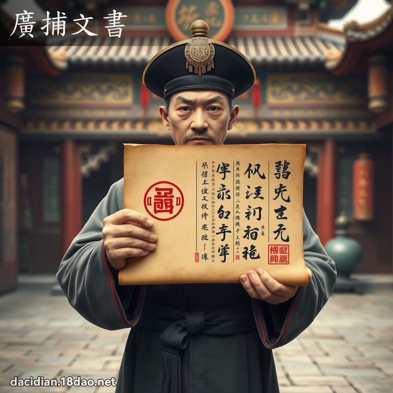 廣捕文書 - 國語大辭典配圖