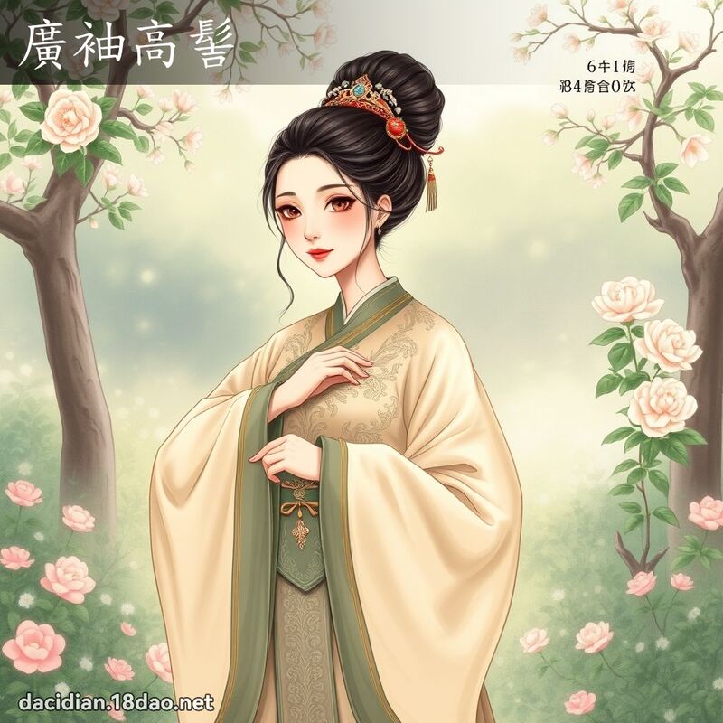廣袖高髻 - 國語大辭典配圖