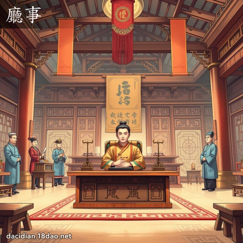廳事 - 國語大辭典配圖