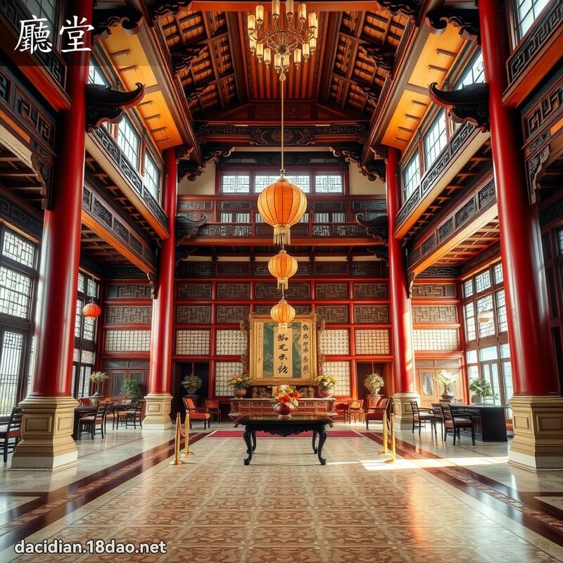 廳堂 - 國語大辭典配圖