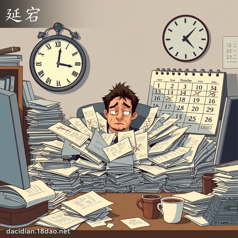 延宕 - 國語大辭典配圖
