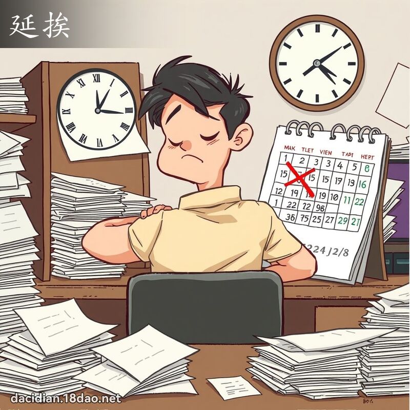 延挨 - 国语大辞典配图