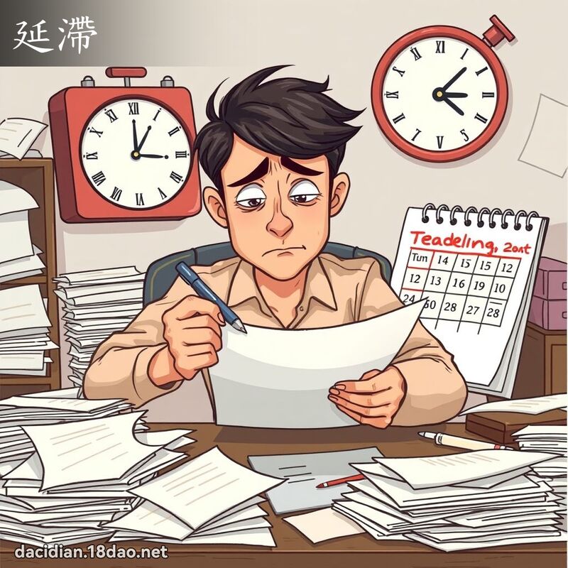 延滯 - 国语大辞典配图